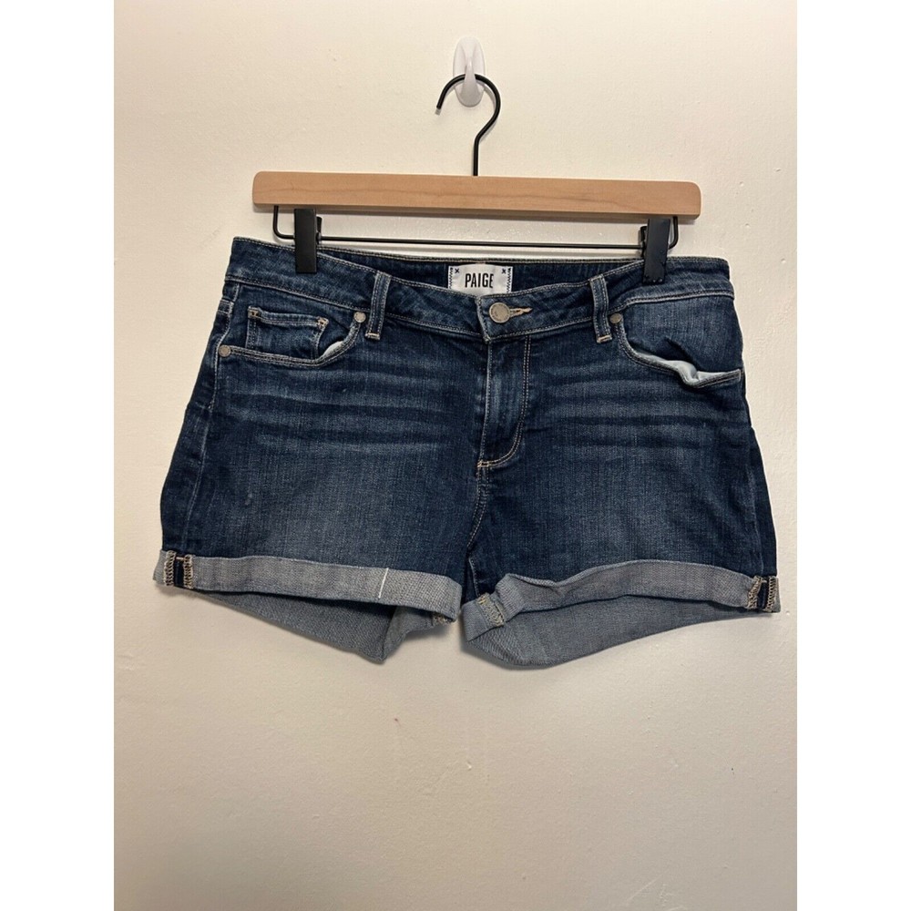 PAIGE Jimmy Jimmy Shorts Dark Wash Cuffed Shorts Size 28/6
